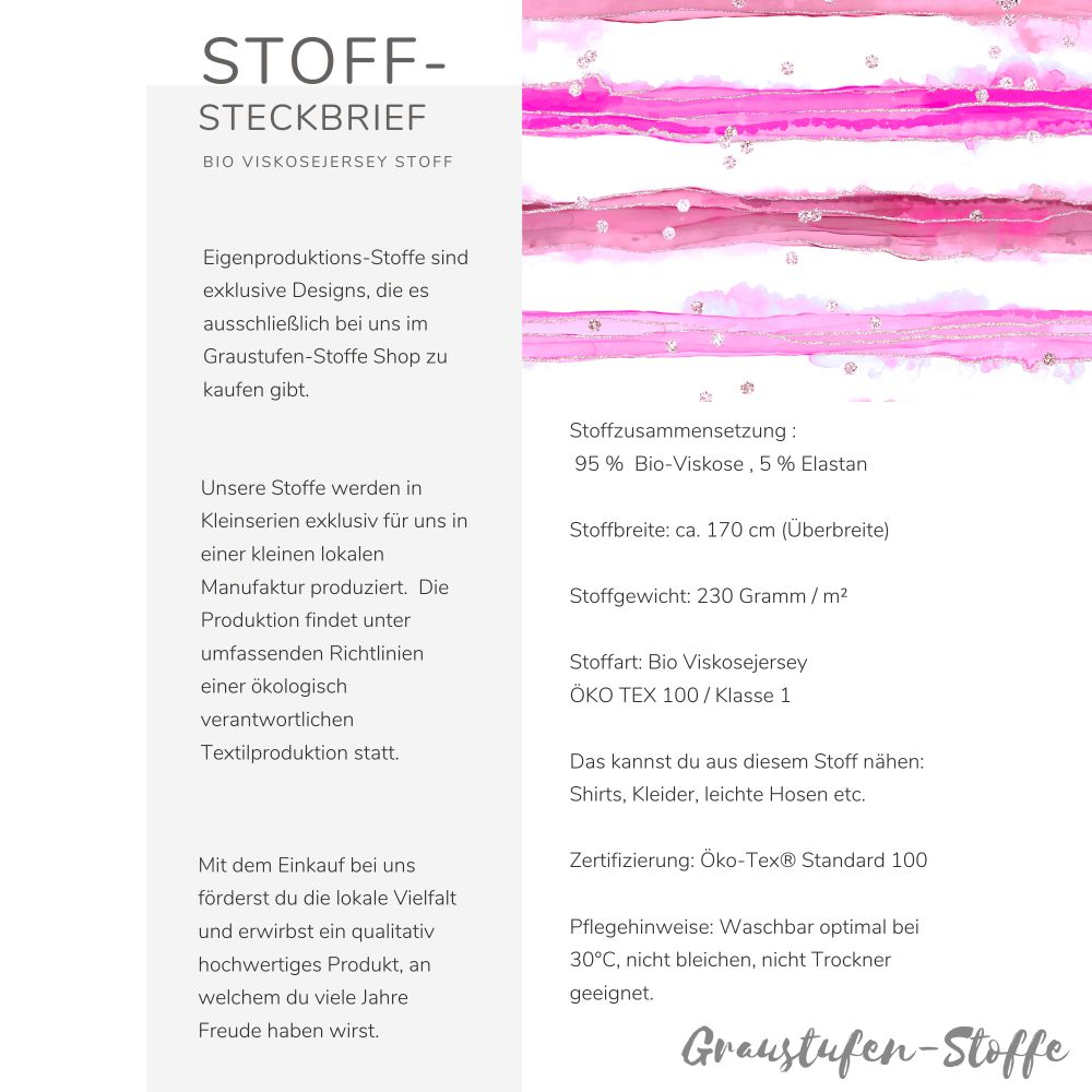 Viskosejersey Streifenstoff von Graustufen-Stoffe